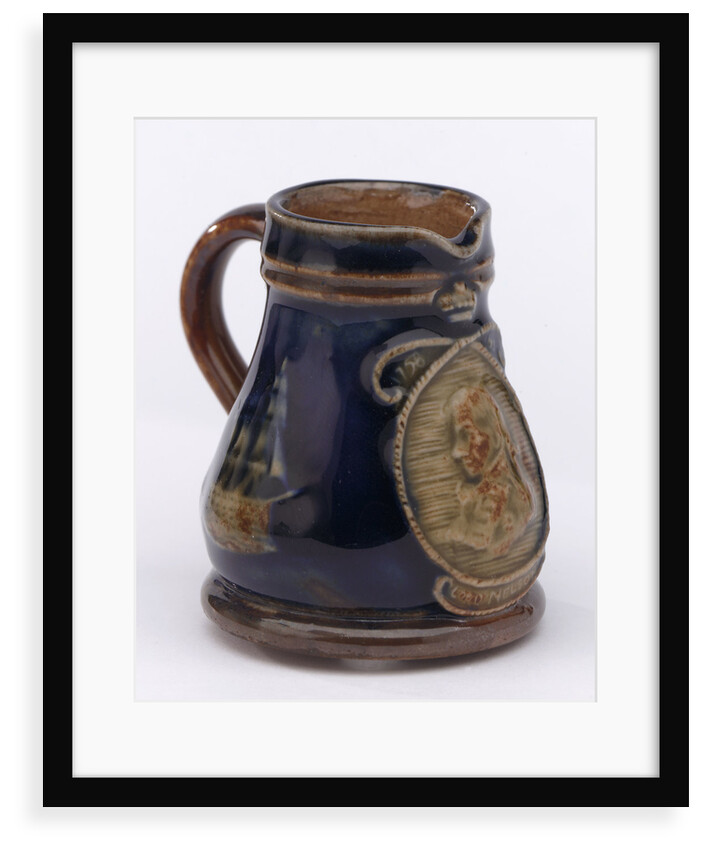 Miniature jug commemorating the Trafalgar centenary by Doulton & Co. Ltd.