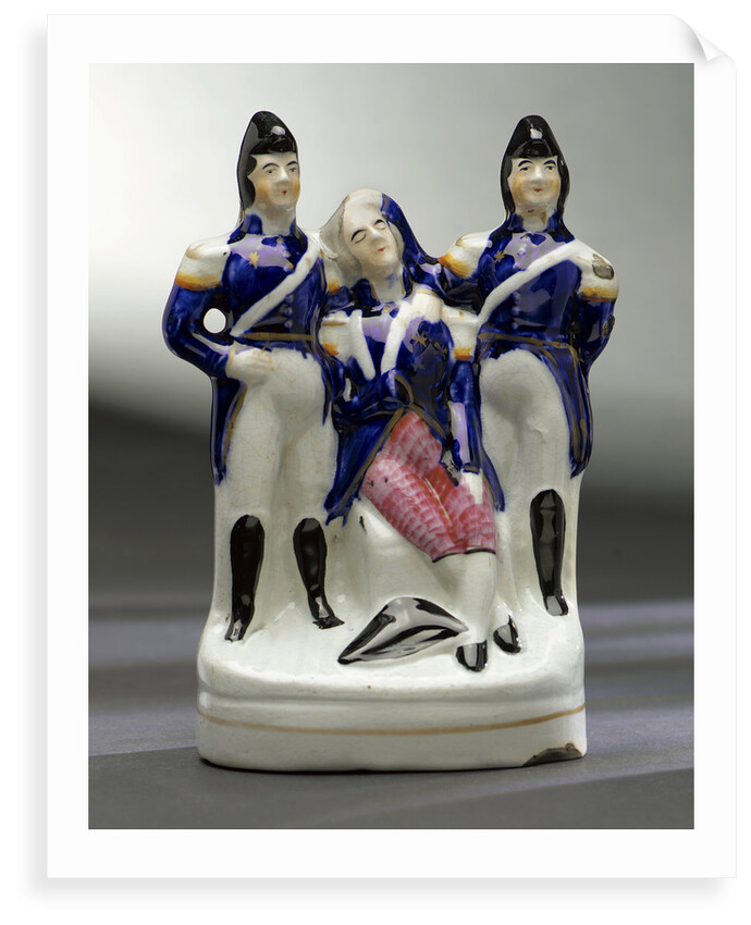 Staffordshire figure group representing the death of Nelson by unknown