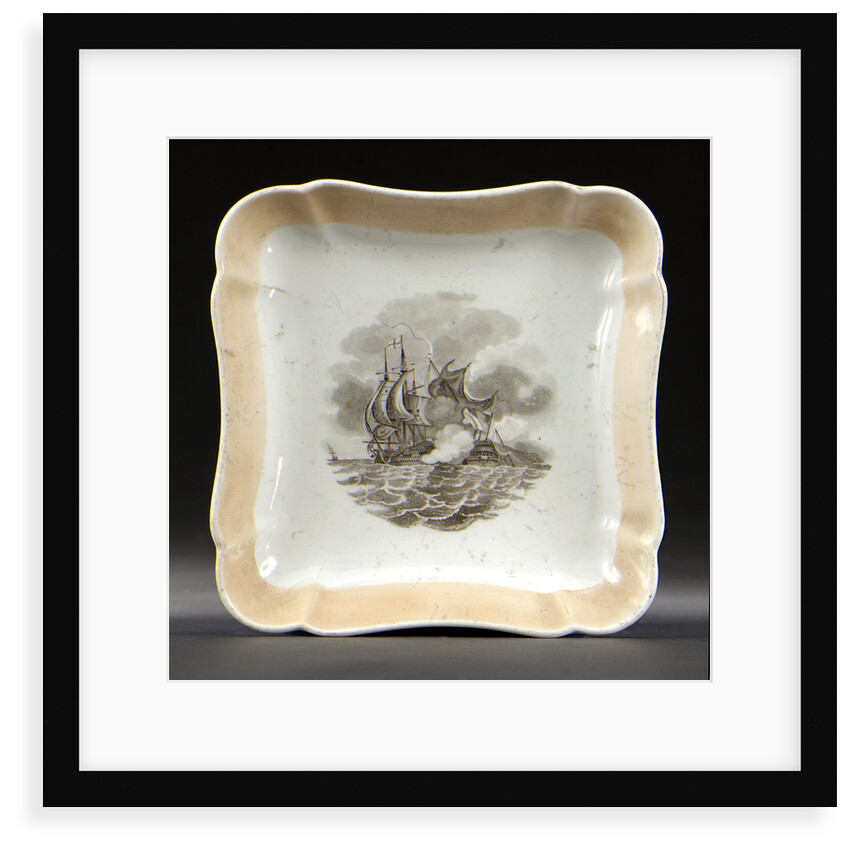 Square porcelain dish by Miles Mason