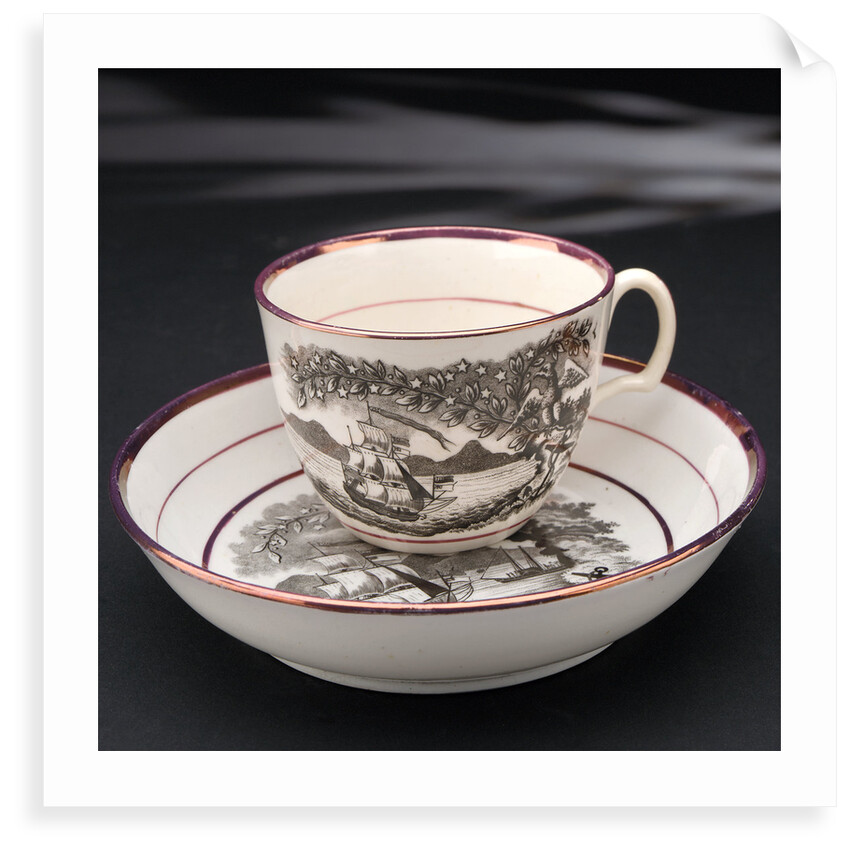 Porcelain cup and saucer by Worthington