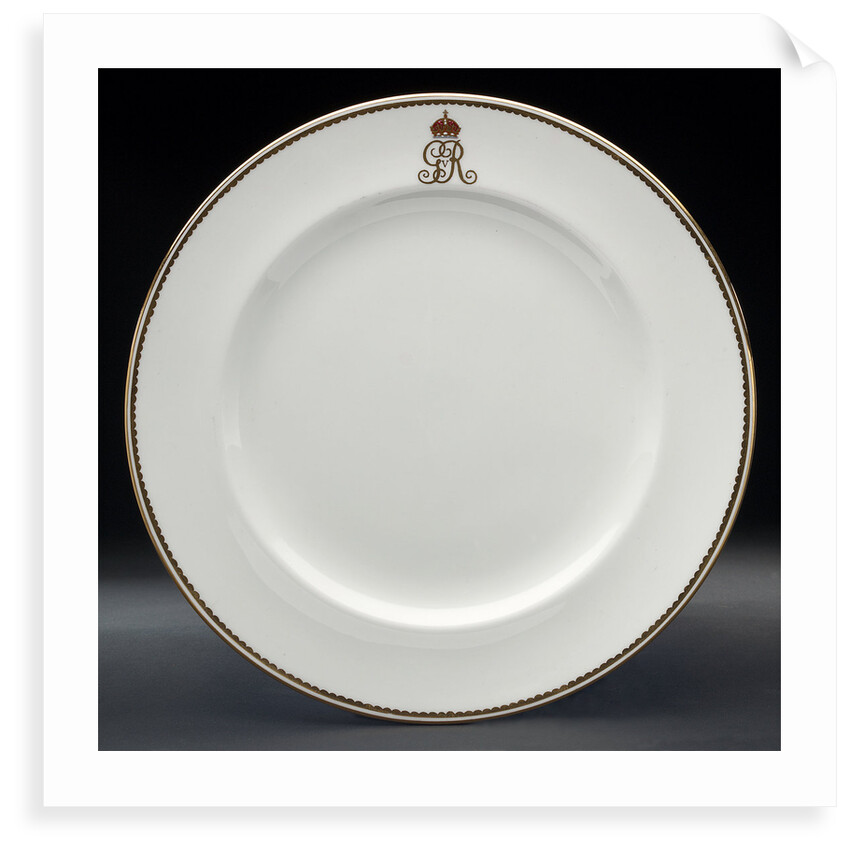 Plate used on HMY 'Victoria and Albert' (1899) by Royal Crown Derby Porcelain Co