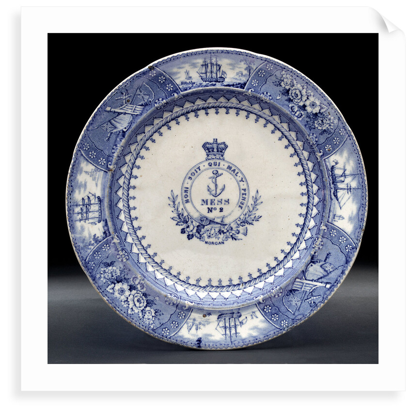Earthenware mess plate by Bovey Tracey Pottery Company