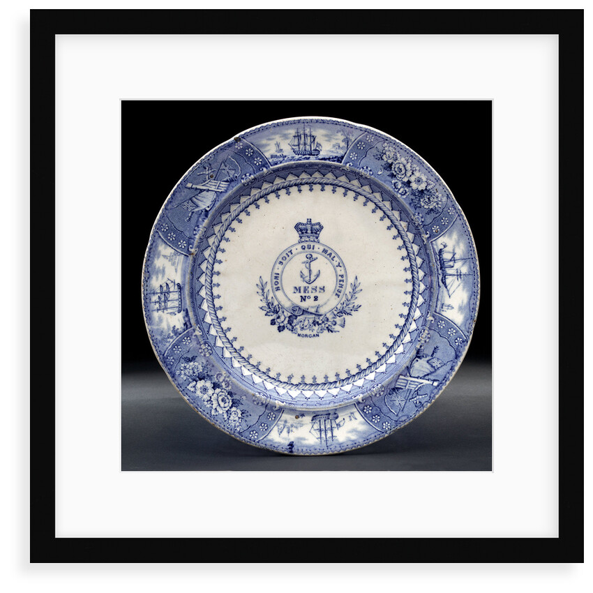 Earthenware mess plate by Bovey Tracey Pottery Company