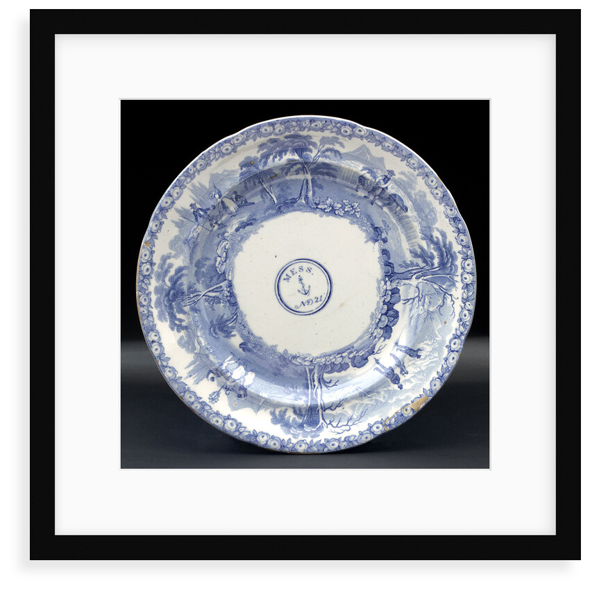 Earthenware mess plate by unknown