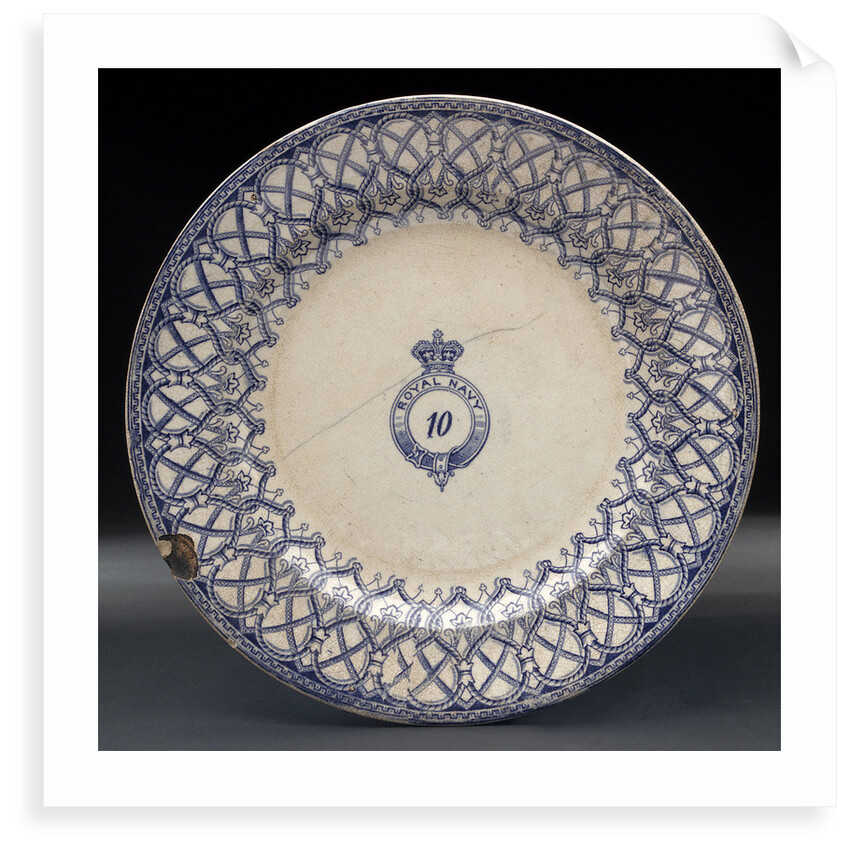 Earthenware mess plate by unknown