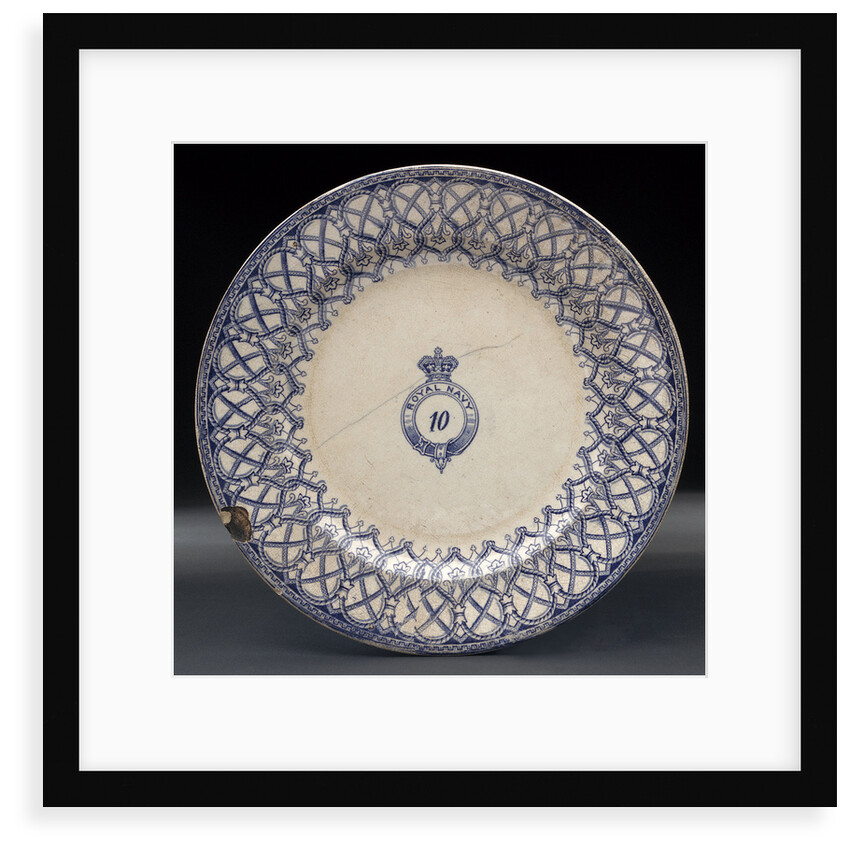 Earthenware mess plate by unknown