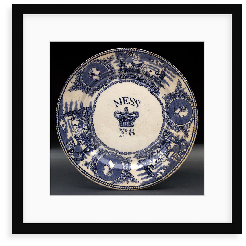 Earthenware mess plate by unknown