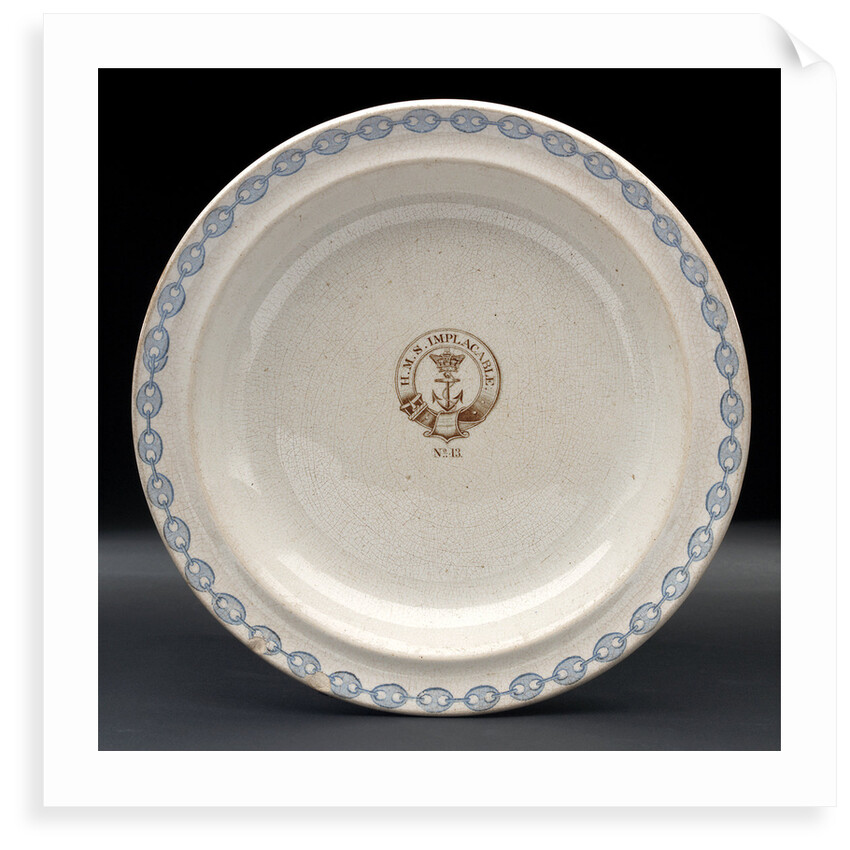 Earthenware mess plate by unknown