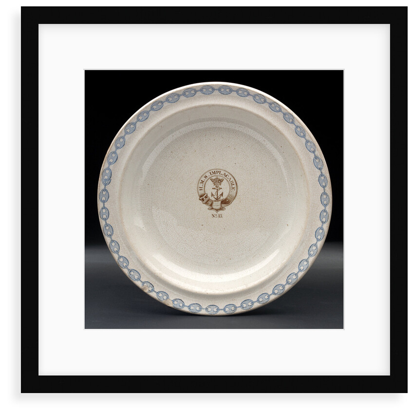 Earthenware mess plate by unknown