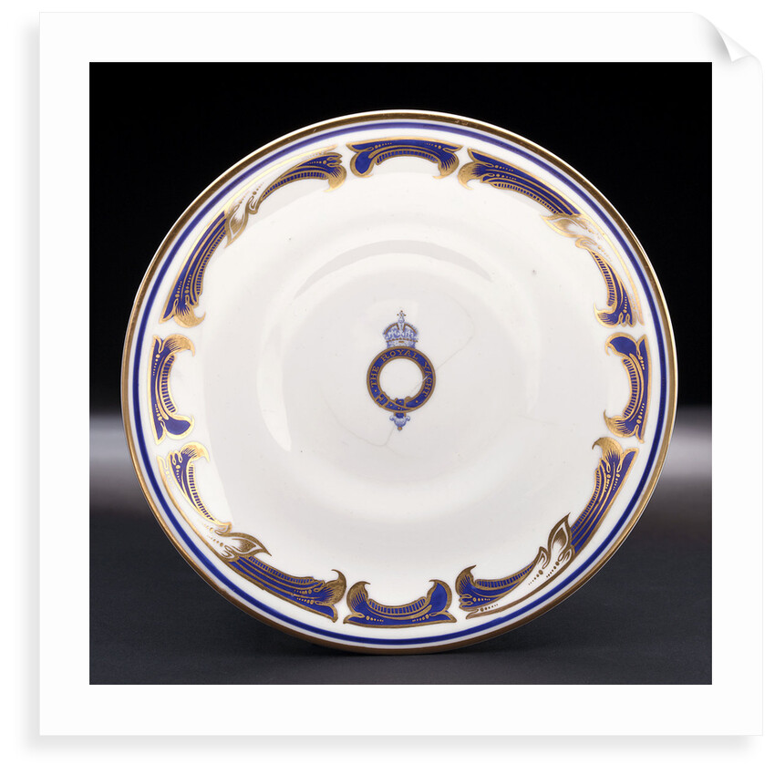 Saucer used on HMY 'Victoria and Albert' (1899) by W.T. Copeland & Sons Ltd.