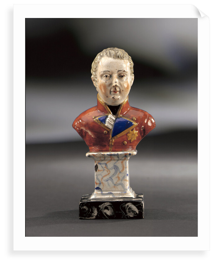 Staffordshire earthenware bust depicting Frederick Augustus, Duke of York and Albany (1763-1827) by unknown