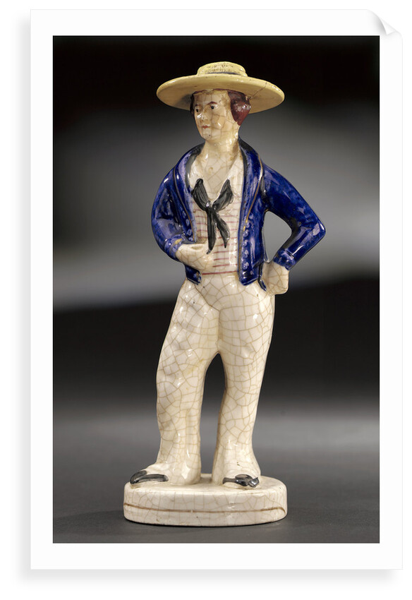 Earthenware figure of a sailor by Unknown
