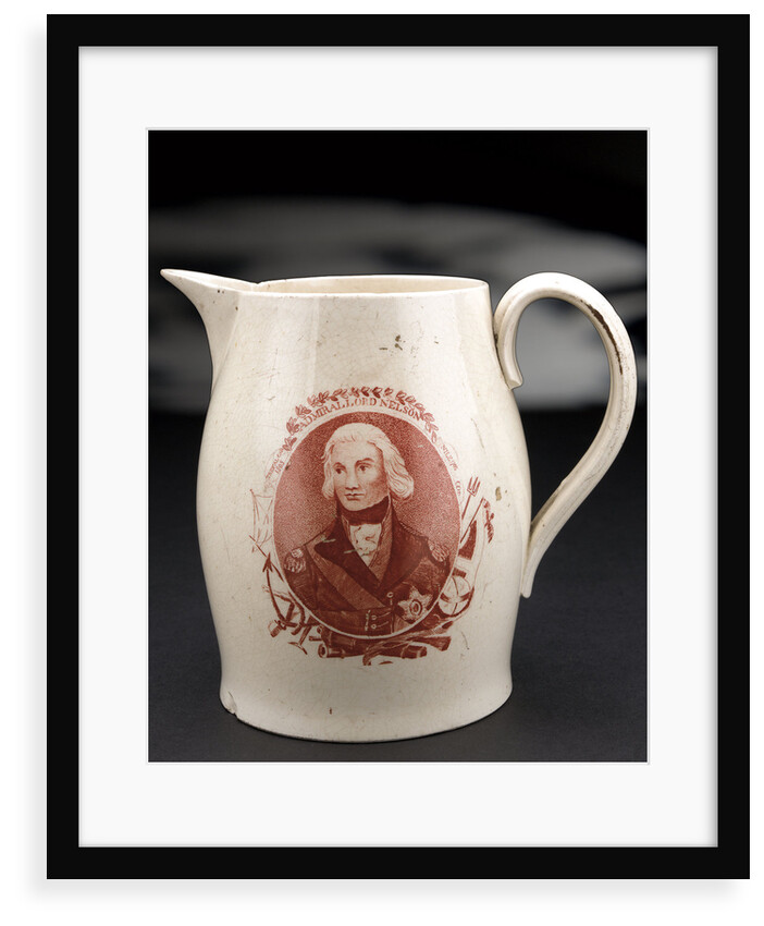 Horatio Nelson creamware jug by Unknown