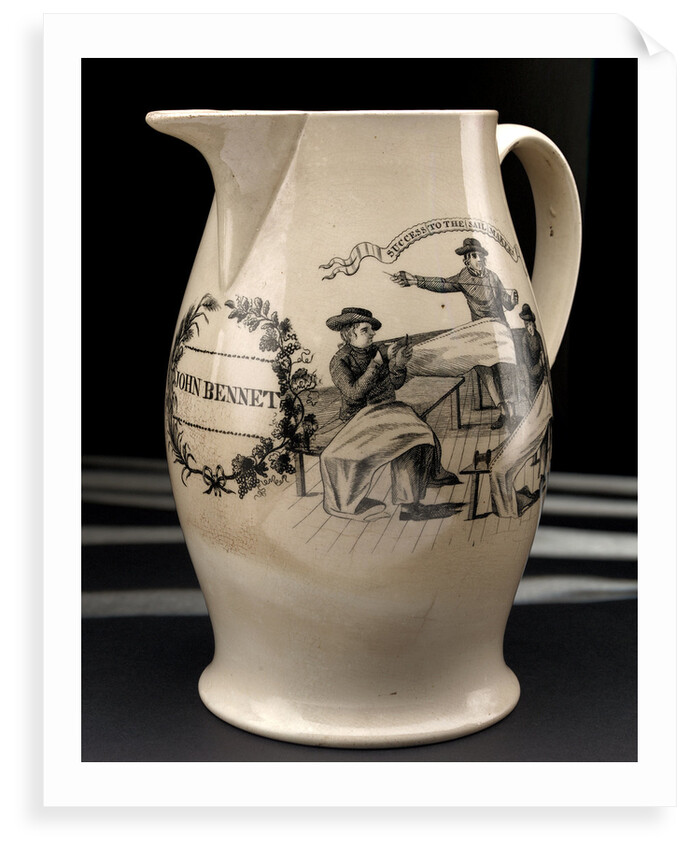 Liverpool transfer-printed creamware jug by Unknown