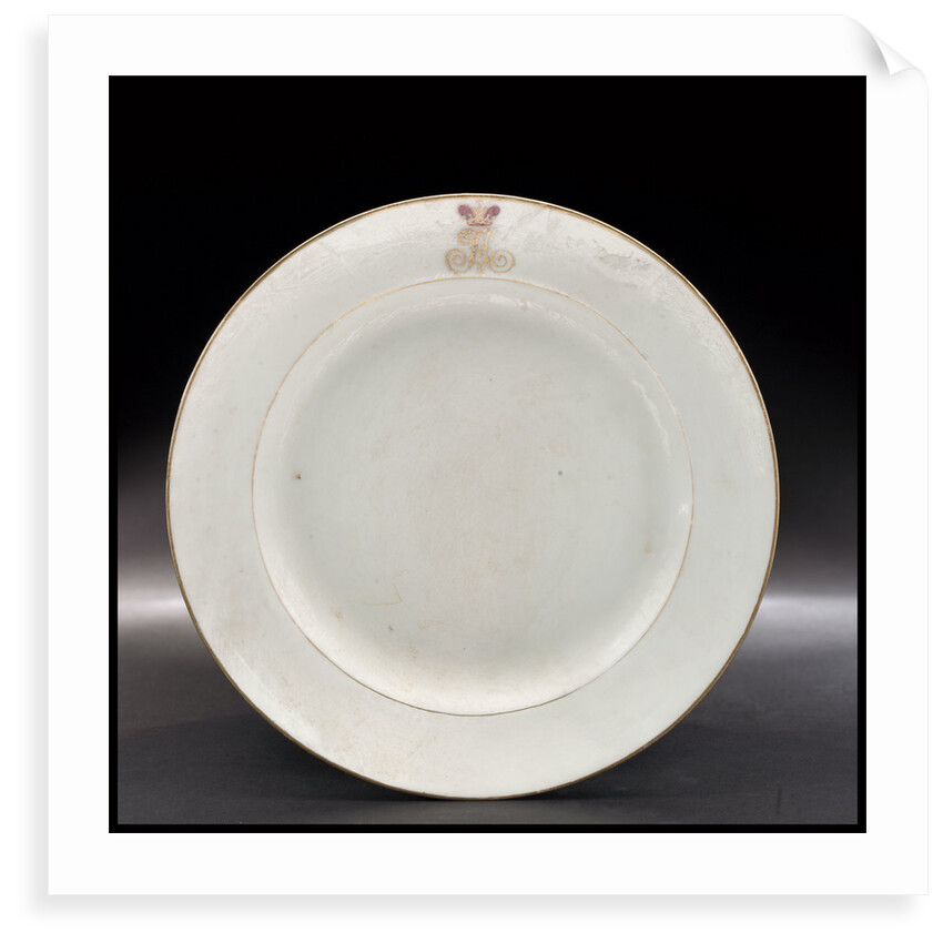 Plate from the Russian Imperial yacht 'Standart' (1896) by Russian Imperial Porcelain Factory