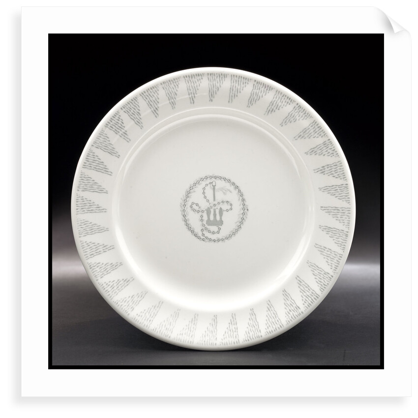 White plate by Josiah Wedgwood & Sons Ltd.