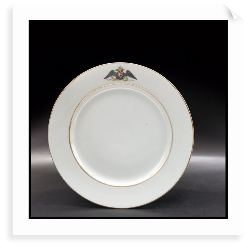Plate from the Russian Imperial yacht 'Standart' (1896) by Russian Imperial Porcelain Factory