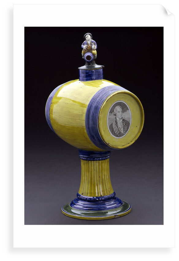 Barrel with lid, and stand by Unknown