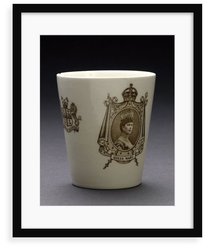 Porcelain beaker inscribed 'CORONATION 1911' by Doulton & Co. Ltd.