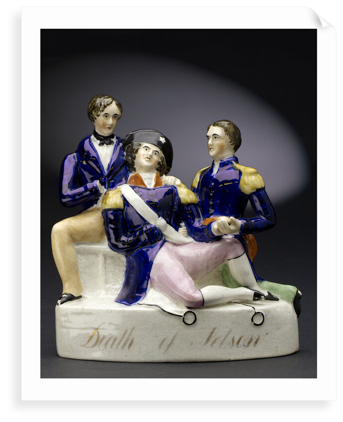 Staffordshire figure group representing the death of Nelson by unknown