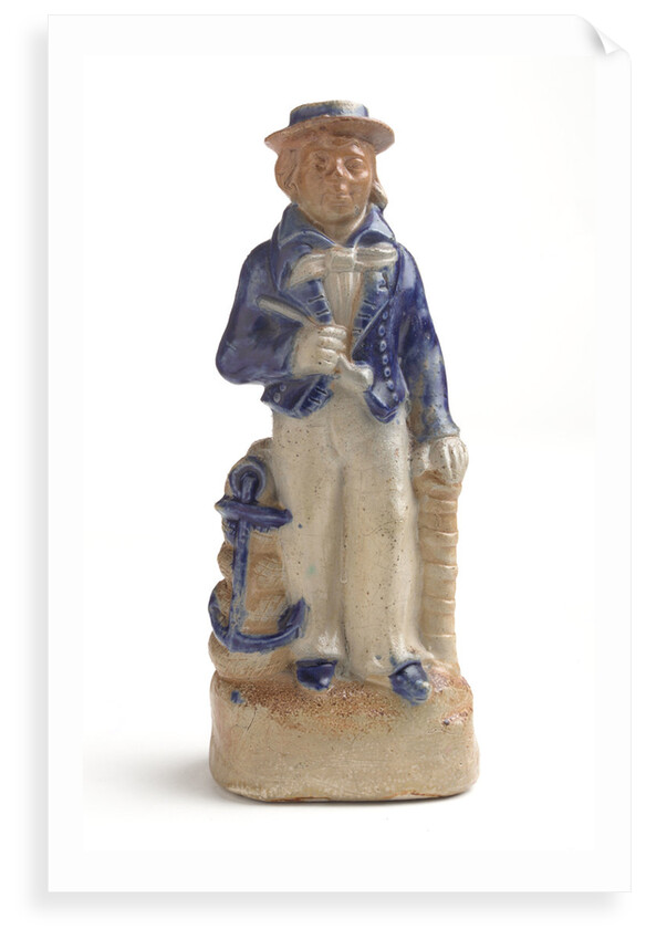 Stoneware gin flask by unknown