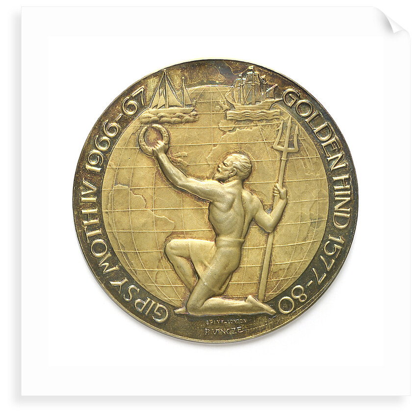 Commemorative medal depicting Sir Francis Chichester (1901-1972) and 'Gypsy Moth IV'; reverse by Spink & Son Ltd.