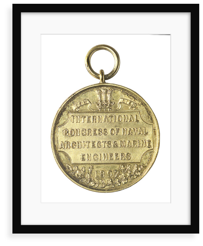Medal commemorating the International Congress of Naval Architects & Marine Engineers, 1897; reverse by A. Wyon