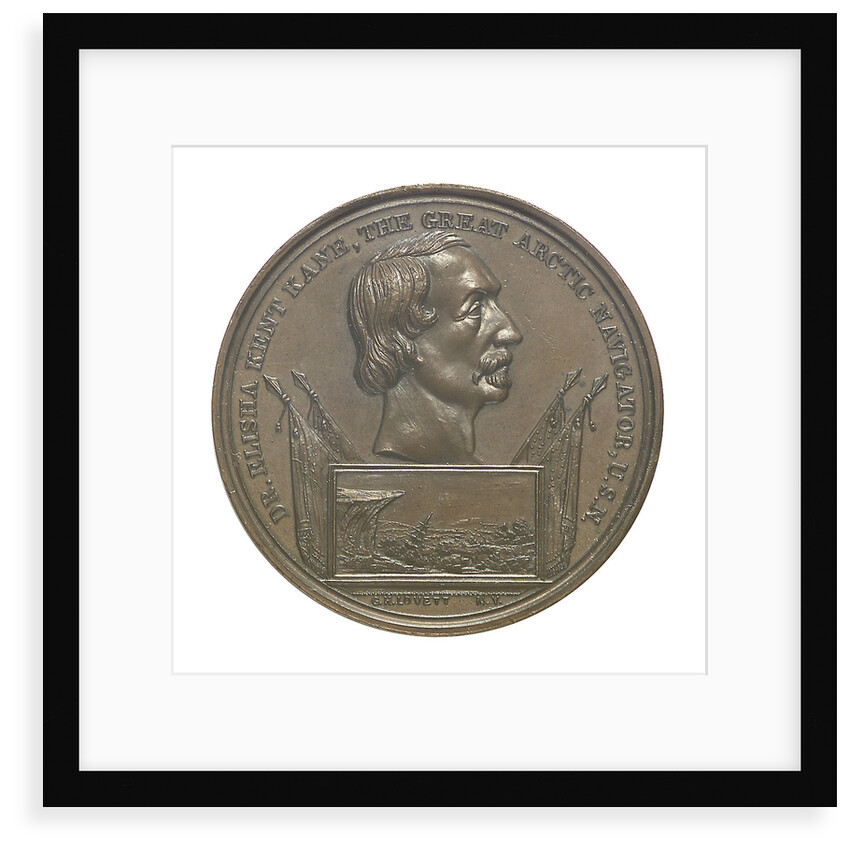 Medal commemorating Elisha Kent Kane (1820-1857); obverse by G.H. Lovett