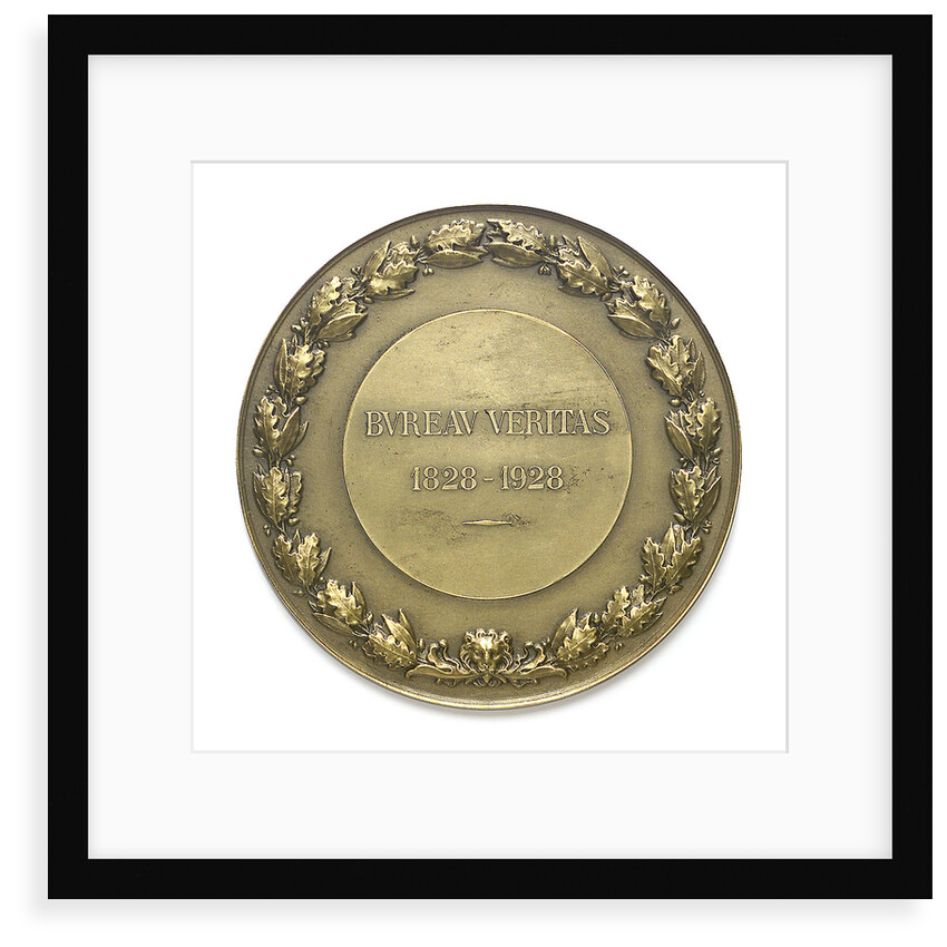 Medal commemorating the Bureau Veritas centenary 1828-1928; reverse by Mauger