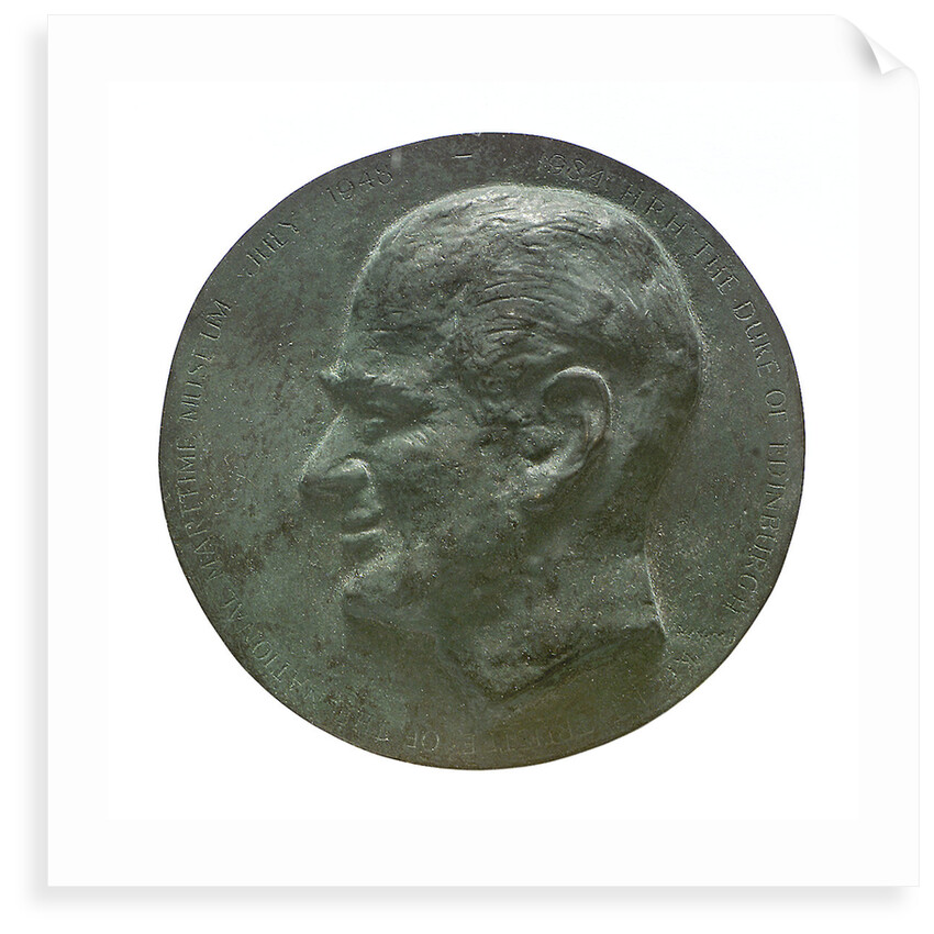 Commemorative medal depicting HRH The Duke of Edinburgh, NMM Trustee 1948-1984; obverse by unknown
