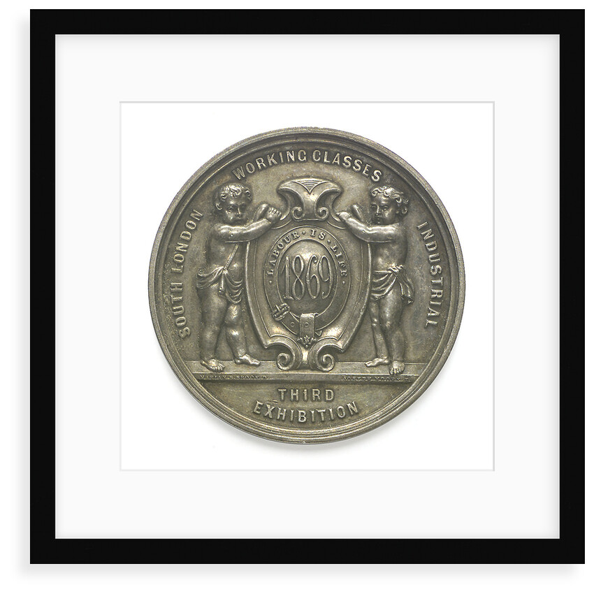 Medal commemorating the South London Working Classes Industrial Third Exhibition; obverse by Marion M. Brooke