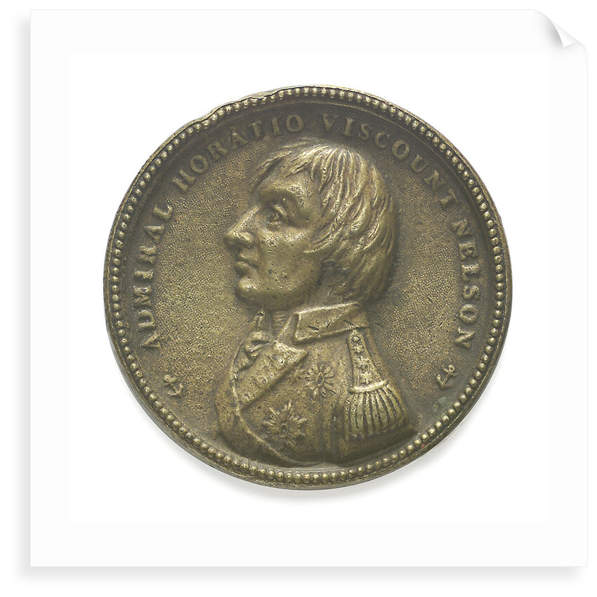 Medal commemorating Vice-Admiral Horatio Nelson (1758-1805); reverse by F. A.