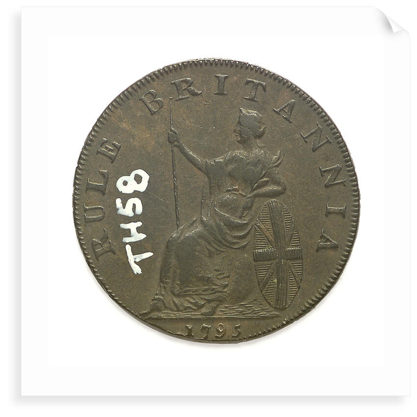 Emsworth halfpenny token commemorating Admiral of the Fleet Richard Howe (1726-1799) and the Glorious First of June, 1794; reverse by T. Wyon