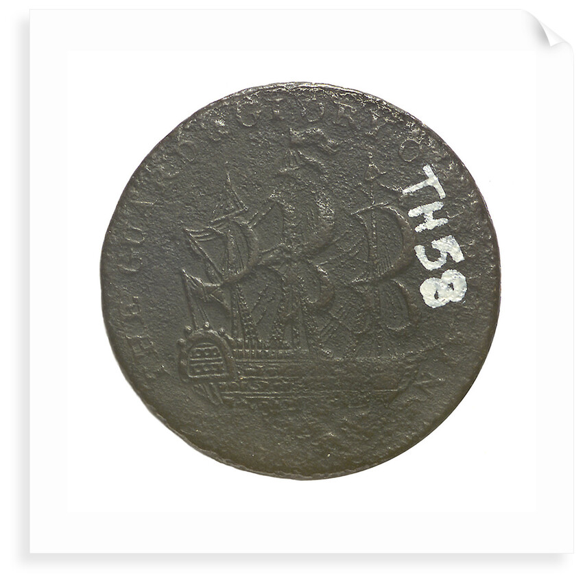 Token depicting Admiral of the Fleet Richard Howe (1726-1799) and the Glorious First of June, 1794; reverse by P. Wyon