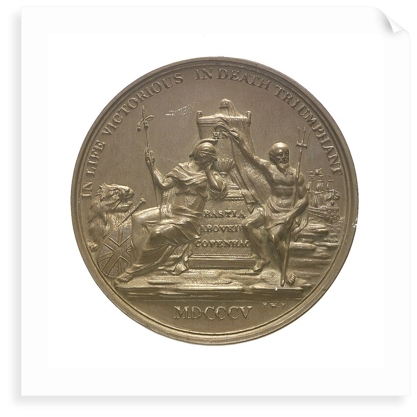 Medal commemorating Vice-Admiral Horatio Nelson (1758-1805); obverse by P. Wyon