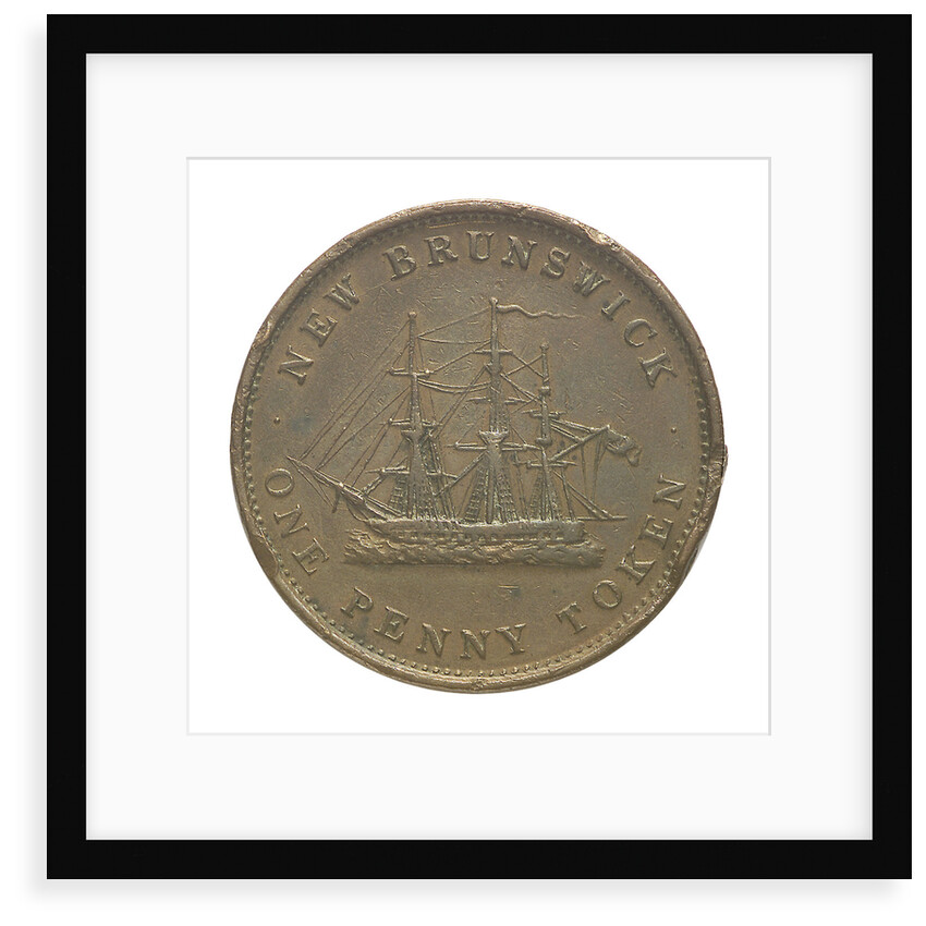 New Brunswick penny token; reverse by Unknown
