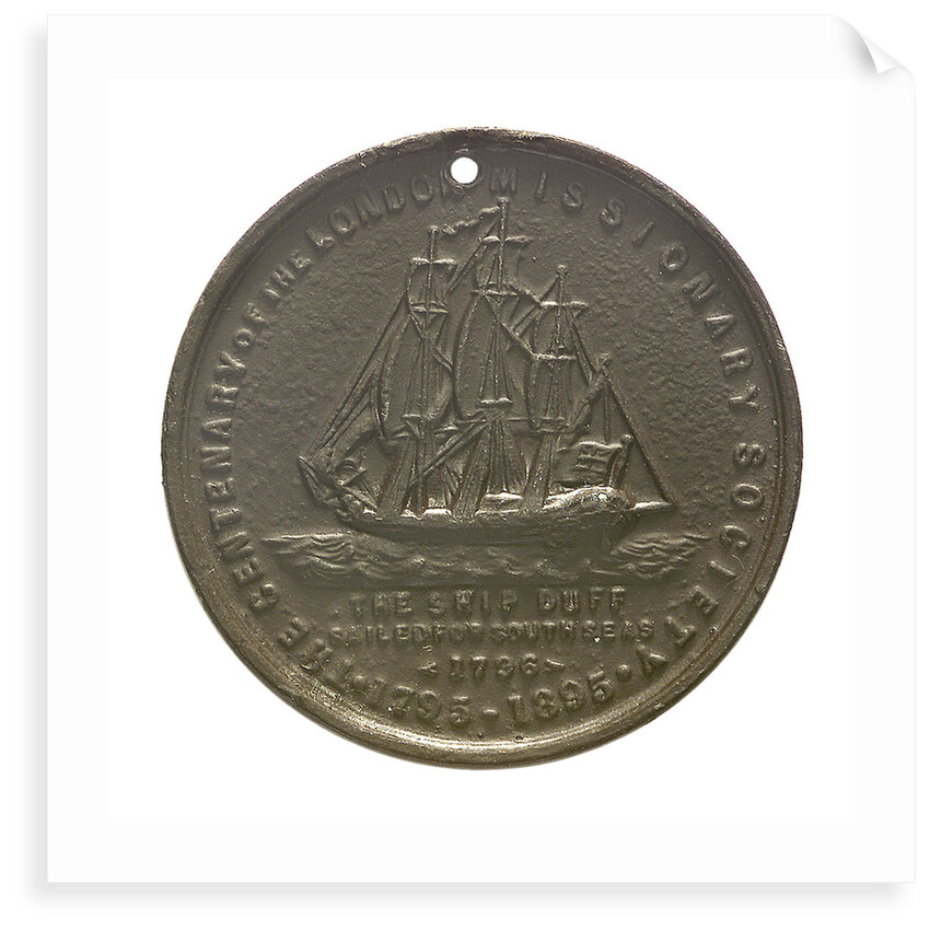 Medal commemorating the centenary of the London Missionary Society, 1895; obverse by unknown
