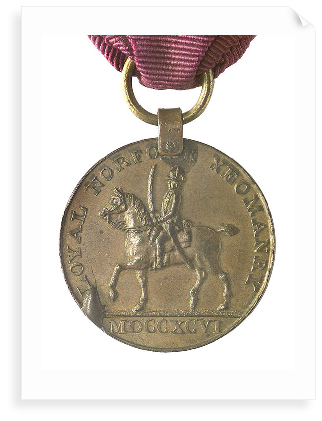 Commemorative medal of the Loyal Norfolk Yeomanry & Blofield Cavalry 1796; obverse by Unknown