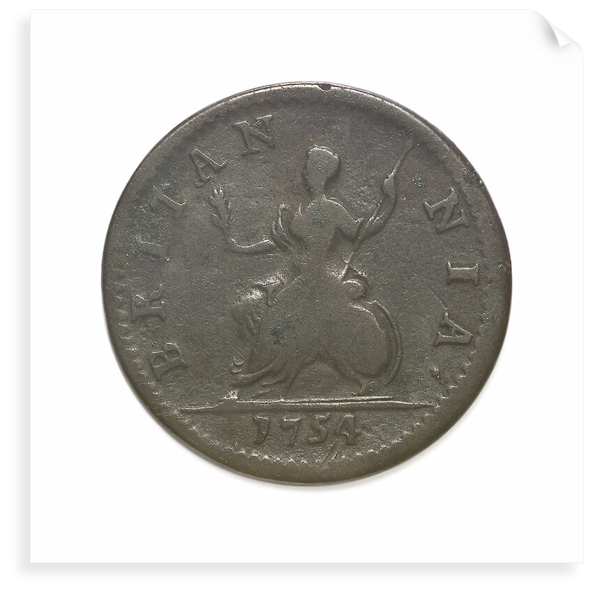 Halfpenny; reverse by Unknown