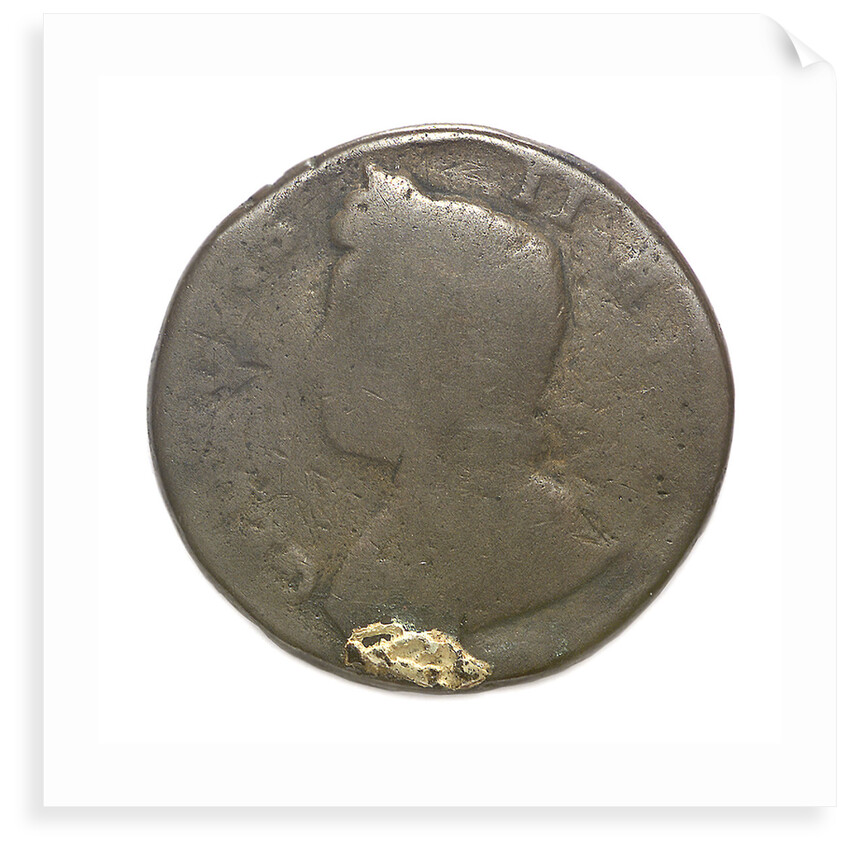 Halfpenny; obverse by unknown