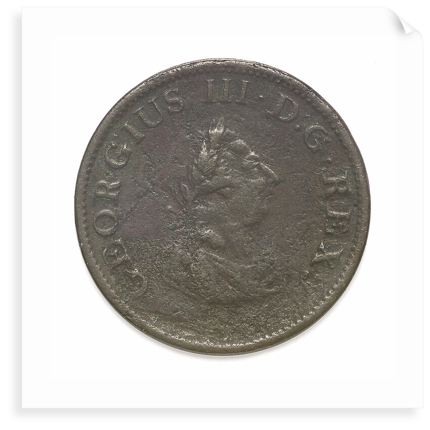 Halfpenny; reverse by unknown