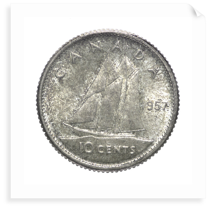 10 cents coin; obverse by unknown
