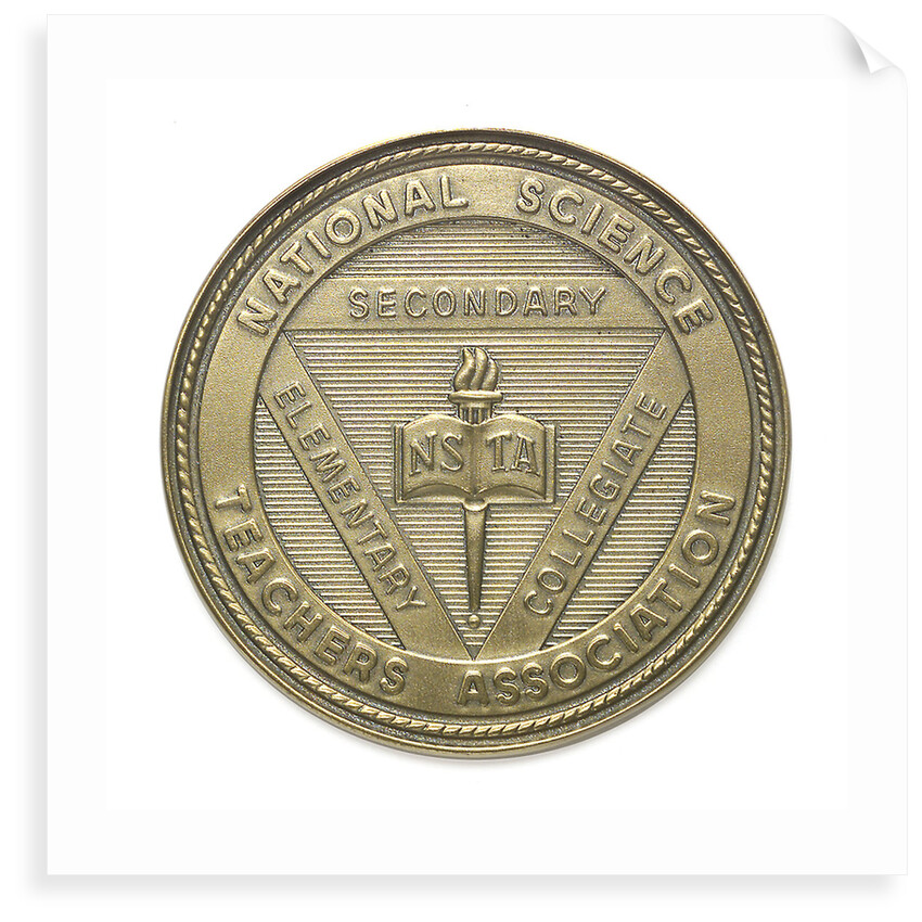 Commemorative medal of the National Science Teachers Association For Service; obverse by unknown