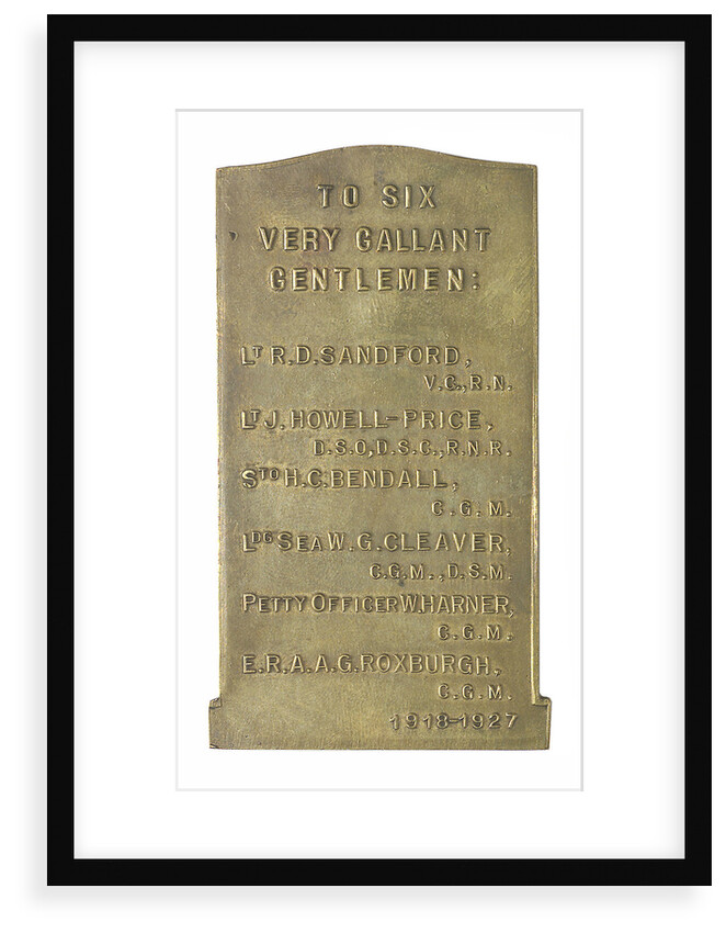 Plaque commemorating the raid on Zeebrugge, 1918; reverse by Pieter de Soete