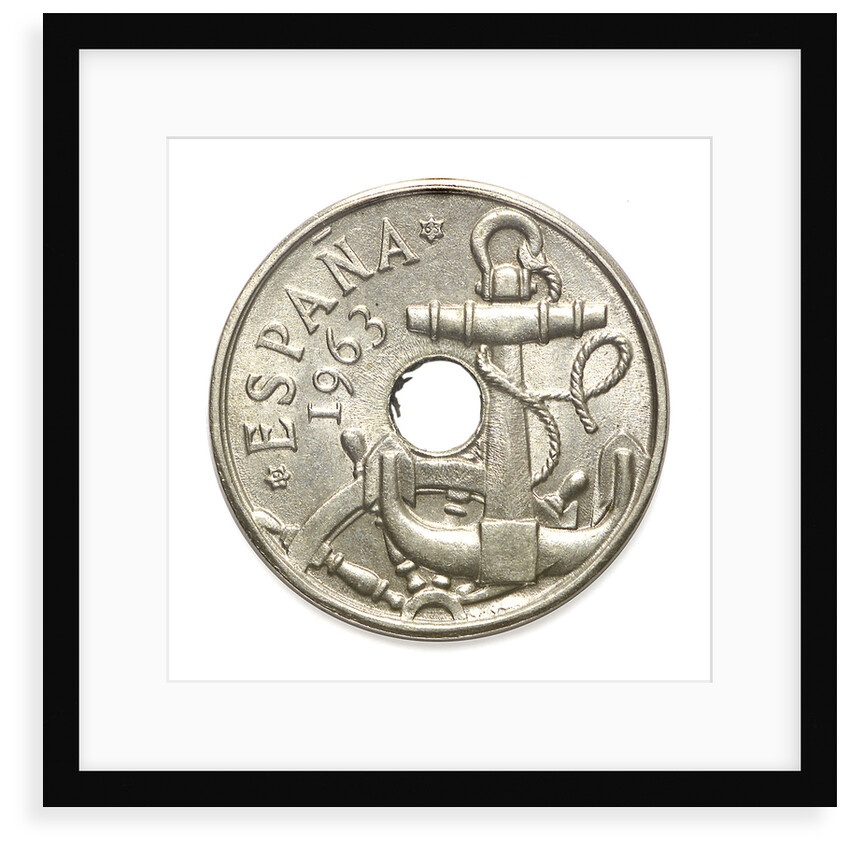 50 centimos coin; obverse by unknown