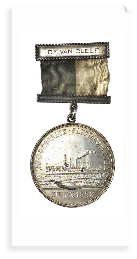 Medal commemorating the destruction of the Spanish fleet, 1898; obverse by unknown