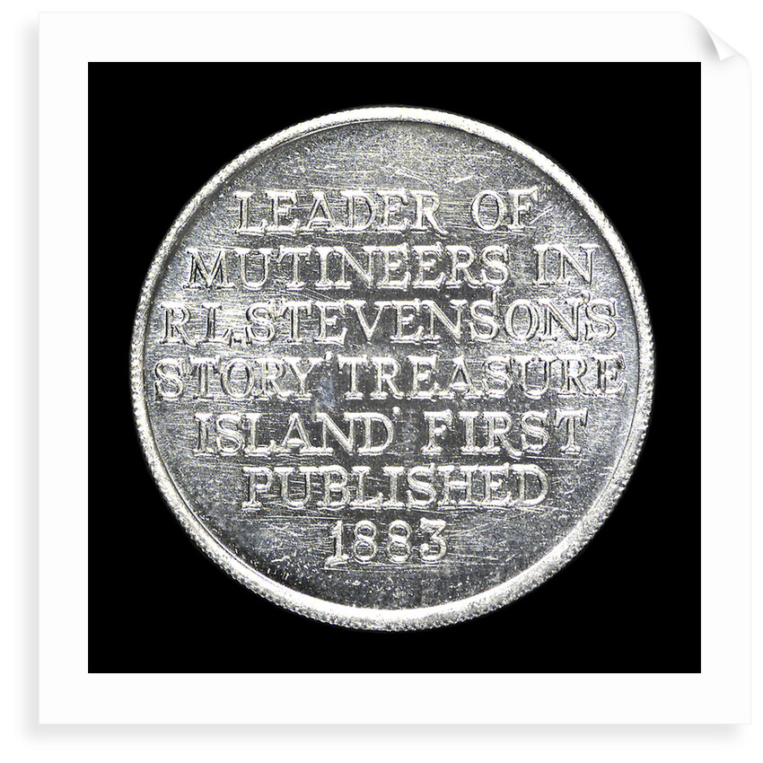 Medal commemorating R. L. Stevenson's novel 'Treasure Island'; reverse by unknown