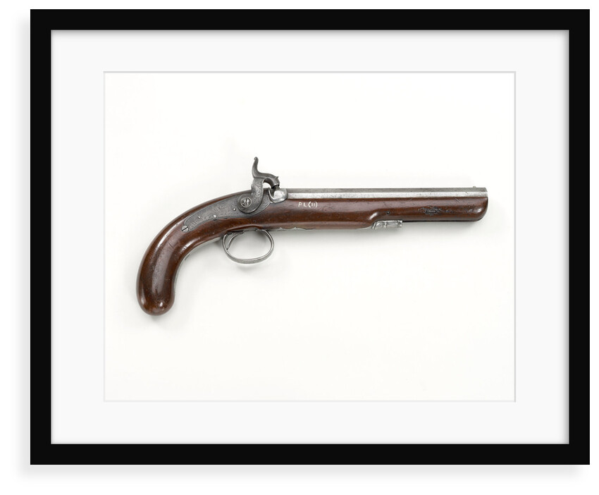 Percussion Back Action pistol by R. Weston