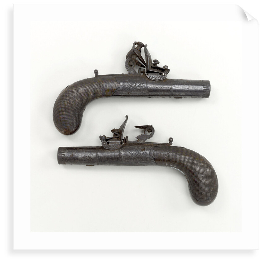 Flintlock pistols by T. Goldworthy