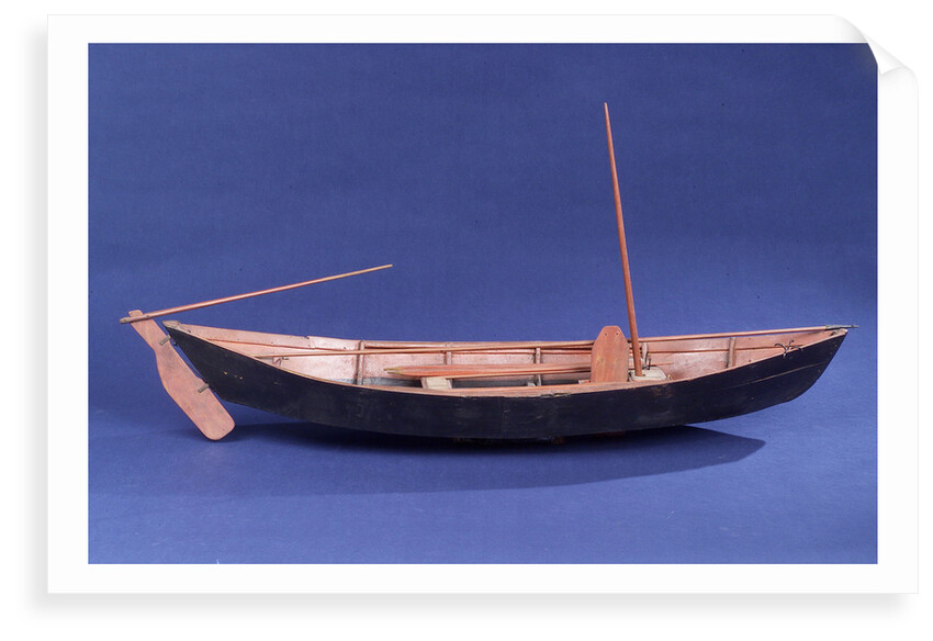 Full hull model, Bridgwater flatner, starboard broadside by Charles Holt
